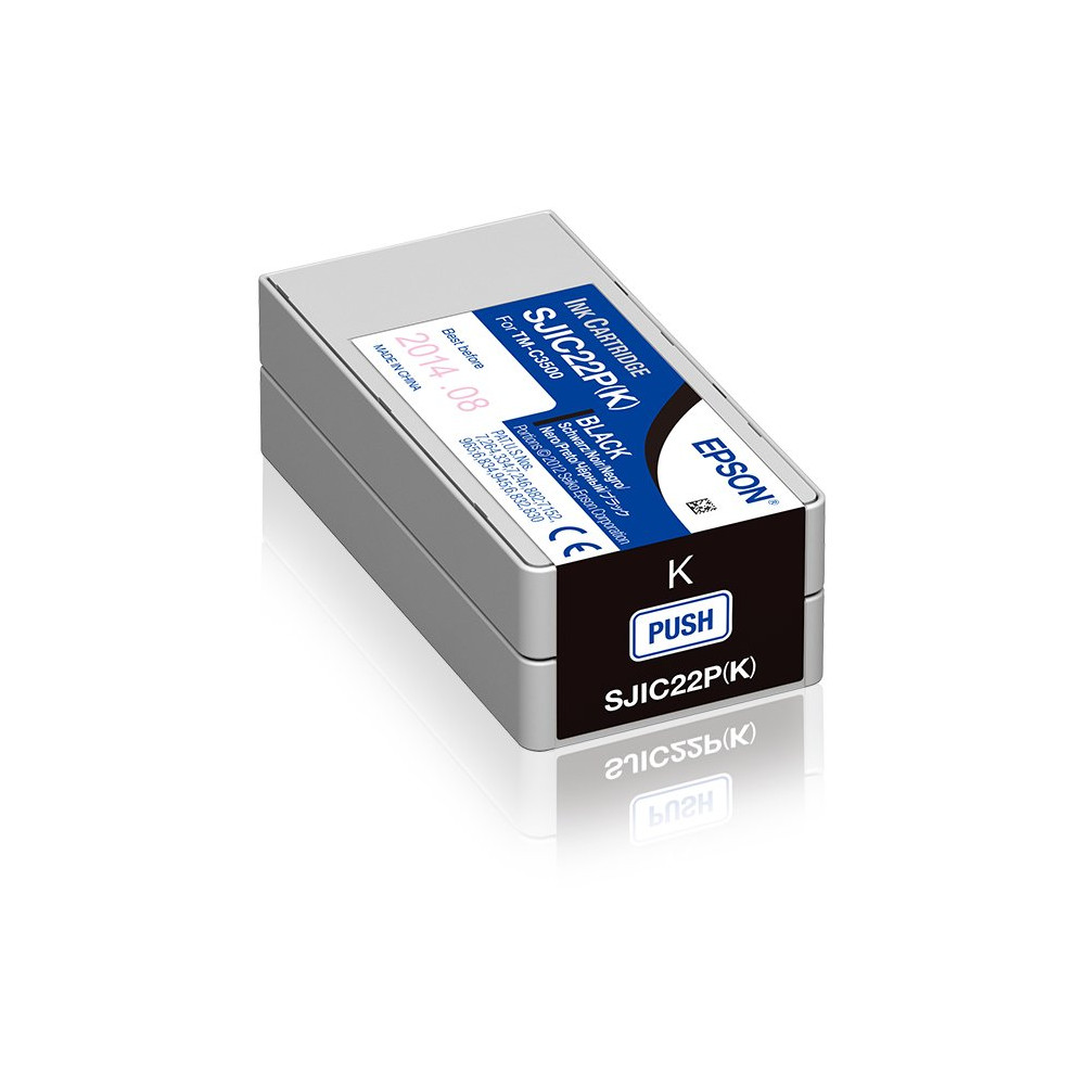 Epson SJIC22P(K): Ink cartridge for ColorWorks C3500 (Black) Epson SJIC22P(K): Ink cartridge for ColorWorks C3500 (Black)