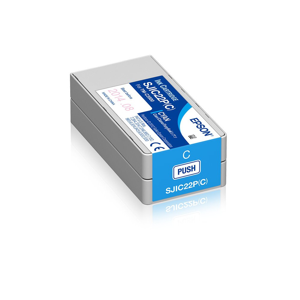 Epson SJIC22P(C): Ink cartridge for ColorWorks C3500 (Cyan) Epson SJIC22P(C): Ink cartridge for ColorWorks C3500 (Cyan)