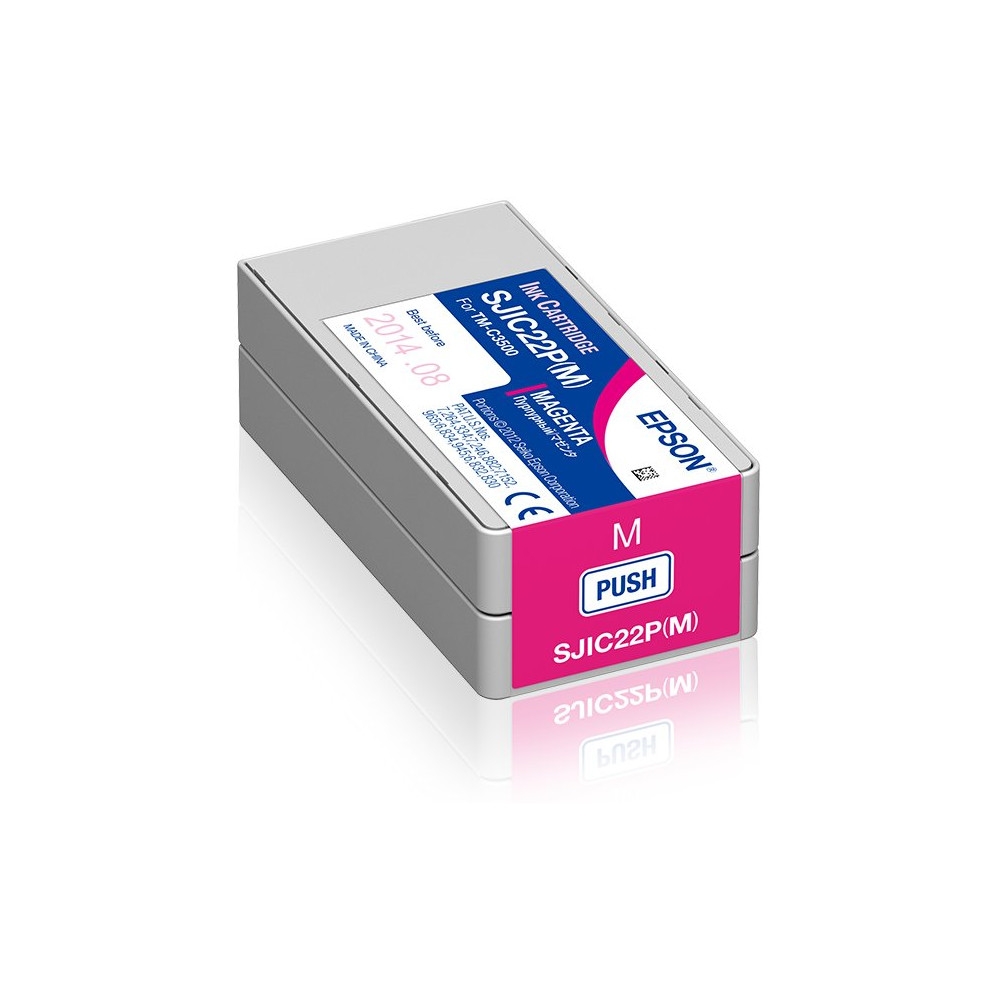 Epson SJIC22P(M): Ink cartridge for ColorWorks C3500 (Magenta) Epson SJIC22P(M): Ink cartridge for ColorWorks C3500 (Magenta)