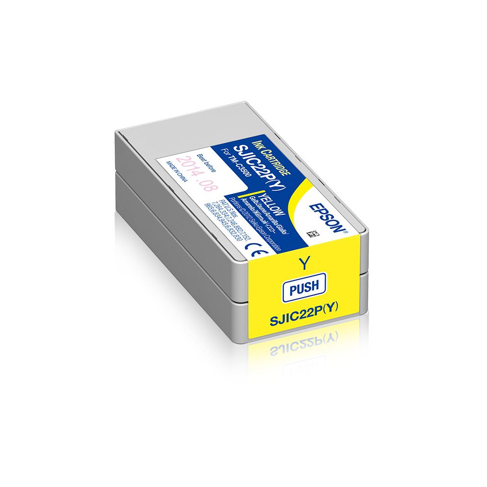Epson SJIC22P(Y): Ink cartridge for ColorWorks C3500 (yellow) Epson SJIC22P(Y): Ink cartridge for ColorWorks C3500 (yellow)
