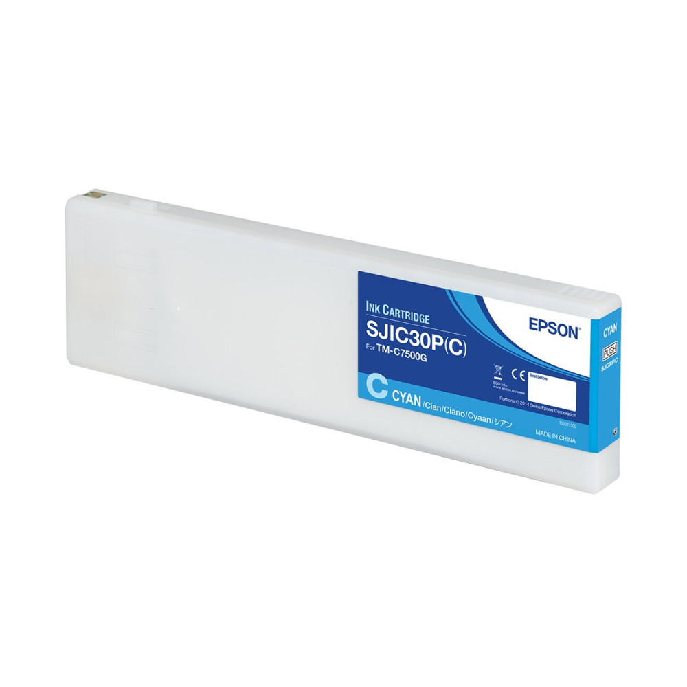 Epson SJIC30P(C): Ink cartridge for ColorWorks C7500G (Cyan) Epson SJIC30P(C): Ink cartridge for ColorWorks C7500G (Cyan)