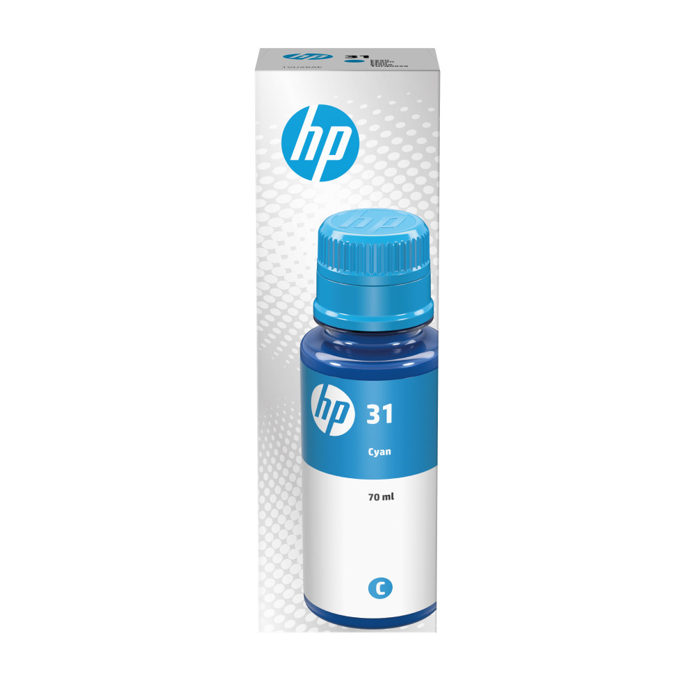 HP Flacone di inchiostro ciano originale 31 da 70 ml HP Flacone di inchiostro ciano originale 31 da 70 ml