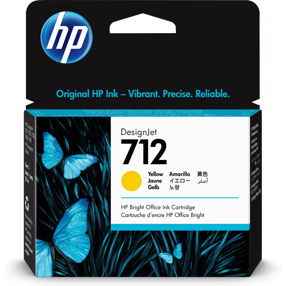 HP Cartuccia di inchiostro giallo originale DesignJet 712 da 29 ml HP Cartuccia di inchiostro giallo originale DesignJet 712 da 29 ml