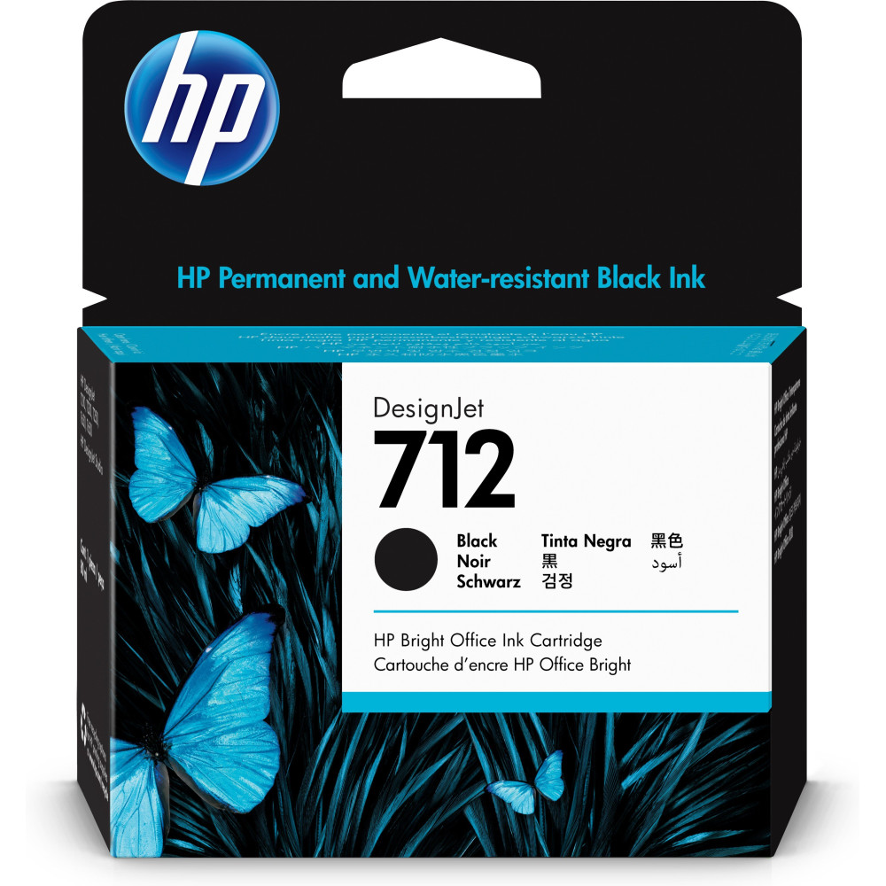HP Cartuccia di inchiostro nero originale DesignJet 712 da 80 ml HP Cartuccia di inchiostro nero originale DesignJet 712 da 80 ml