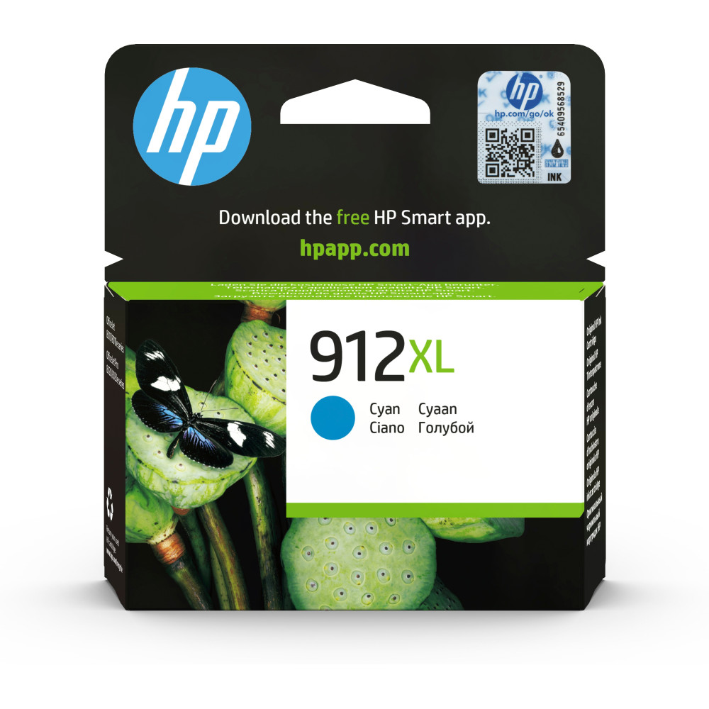 HP Cartuccia di inchiostro ciano originale 912XL ad alta capacità HP Cartuccia di inchiostro ciano originale 912XL ad alta capacità