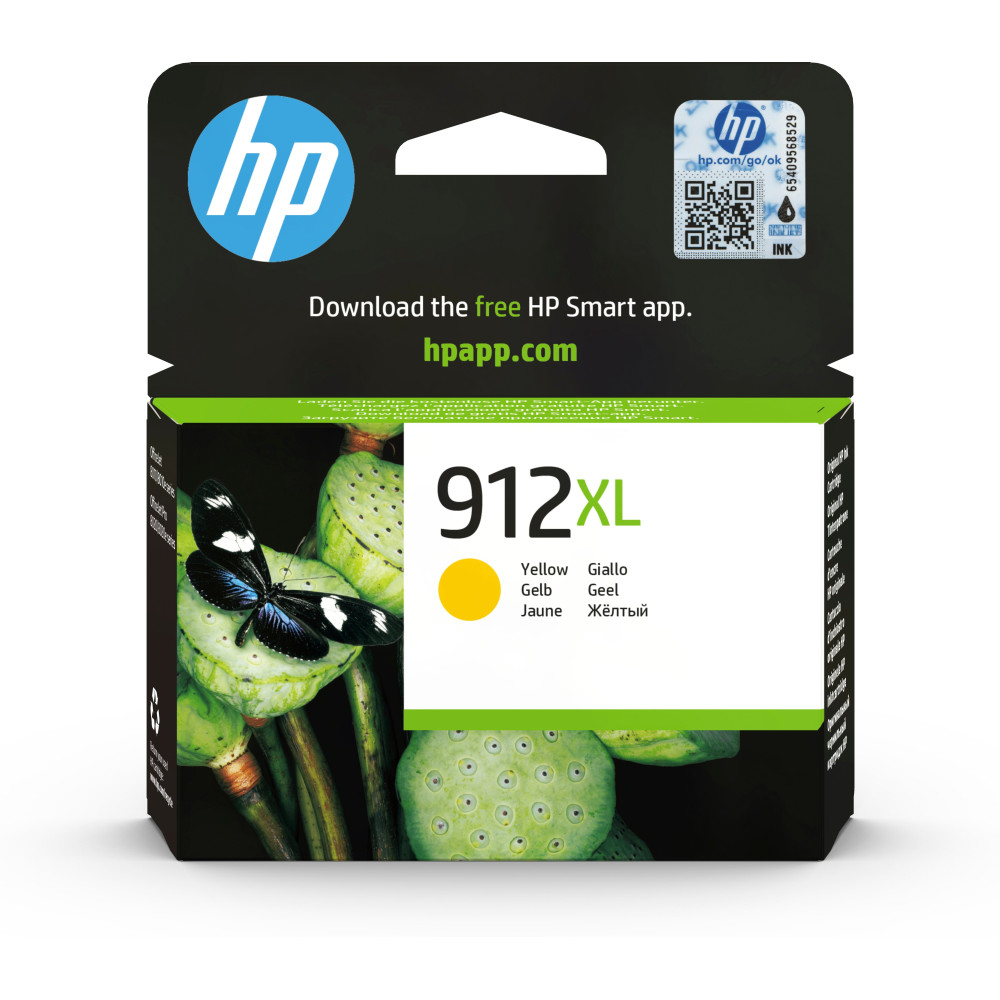 HP Cartuccia di inchiostro giallo originale 912XL ad alta capacità HP Cartuccia di inchiostro giallo originale 912XL ad alta capacità
