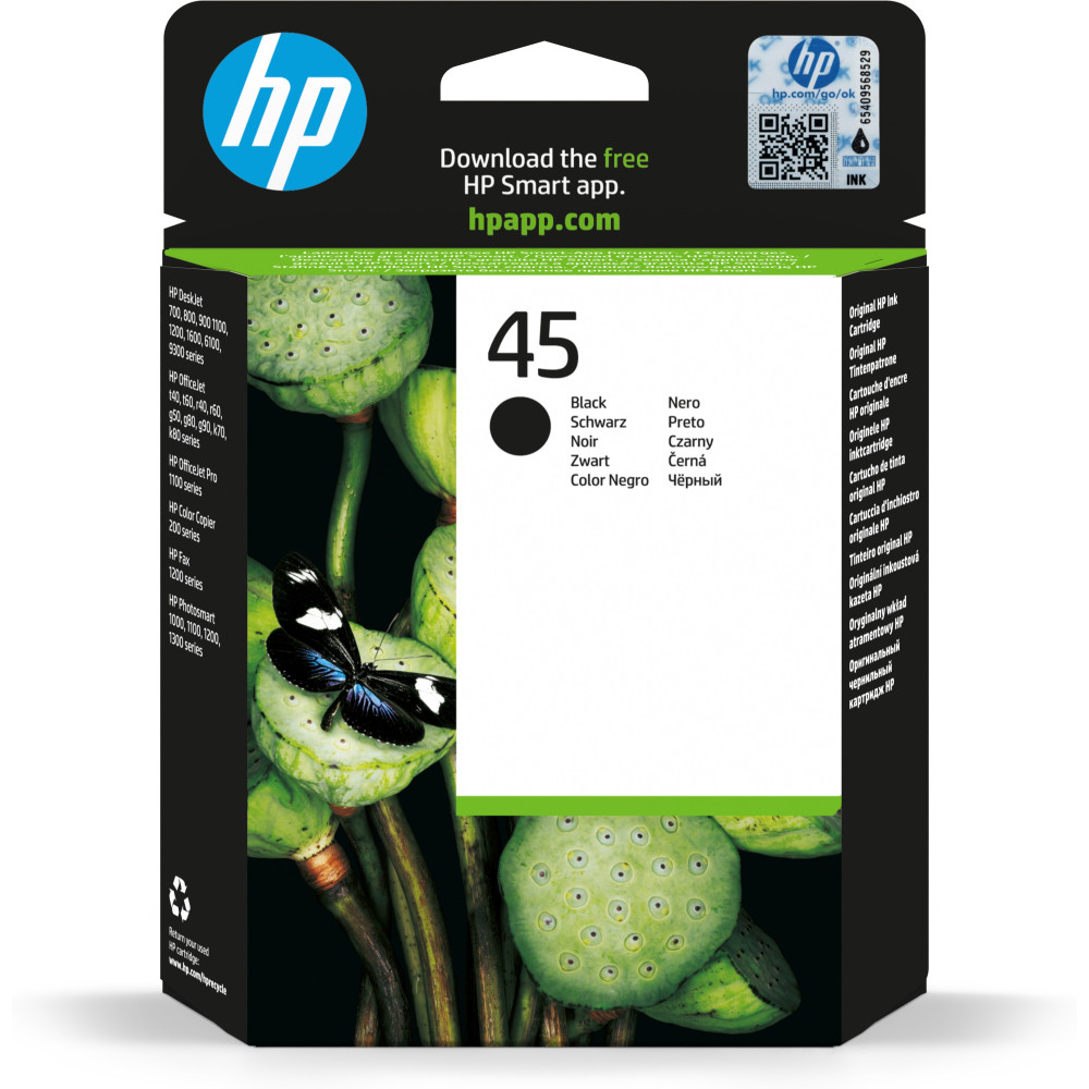 HP Cartuccia originale inchiostro nero 45 grande HP Cartuccia originale inchiostro nero 45 grande
