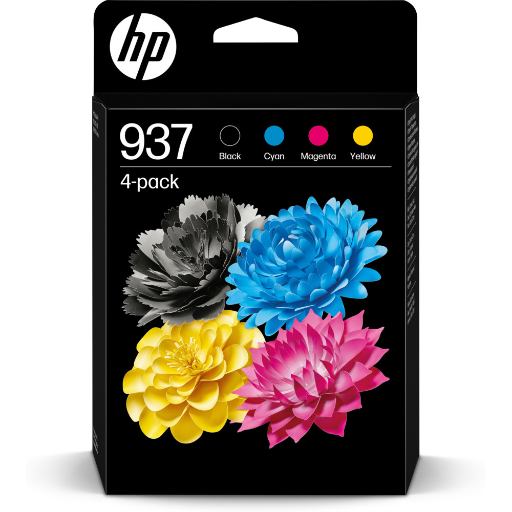HP Confezione da 4 cartucce di inchiostro CMYK originali 937 HP Confezione da 4 cartucce di inchiostro CMYK originali 937