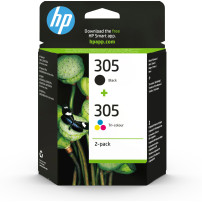HP Confezione da 2 cartucce di inchiostro originale 305 in Tri-color/ nero