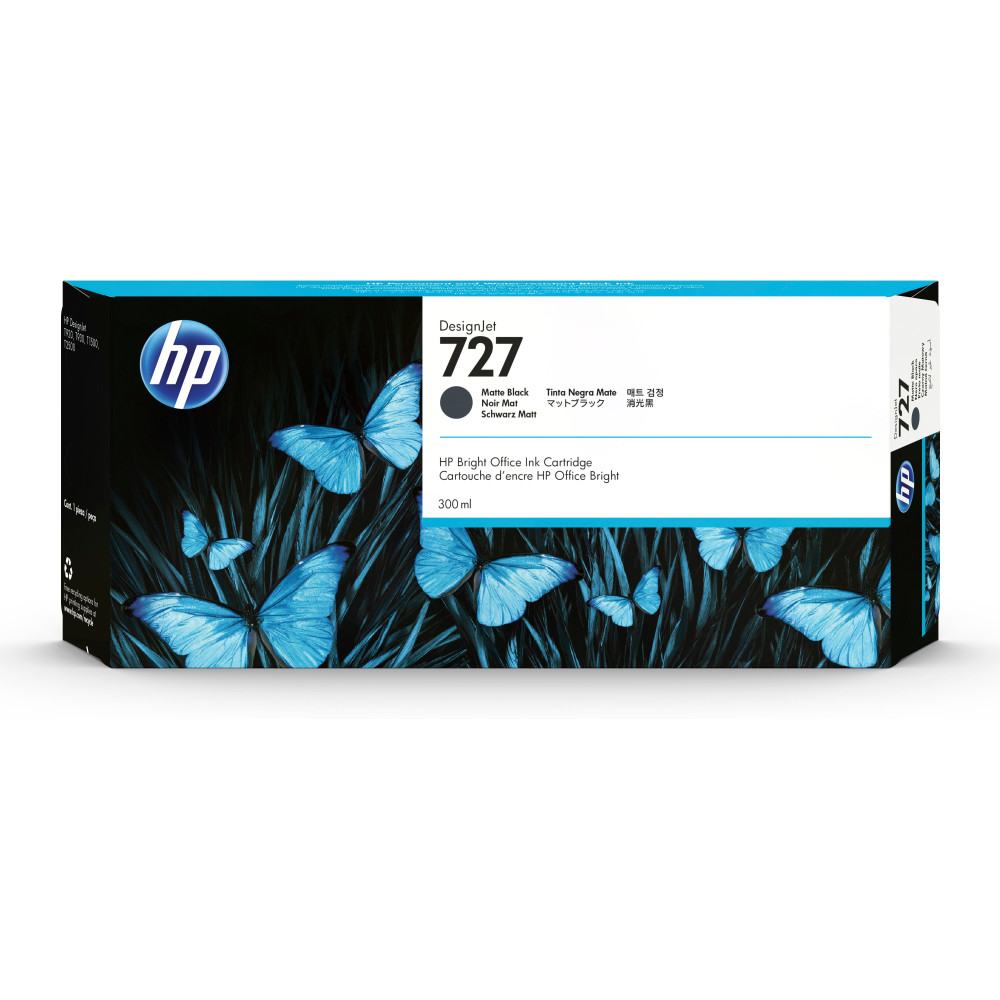HP Cartuccia inchiostro nero opaco DesignJet 727, 300 ml HP Cartuccia inchiostro nero opaco DesignJet 727, 300 ml