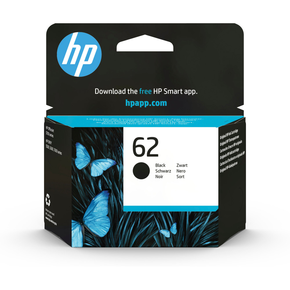 HP Cartuccia originale inchiostro nero 62 HP Cartuccia originale inchiostro nero 62