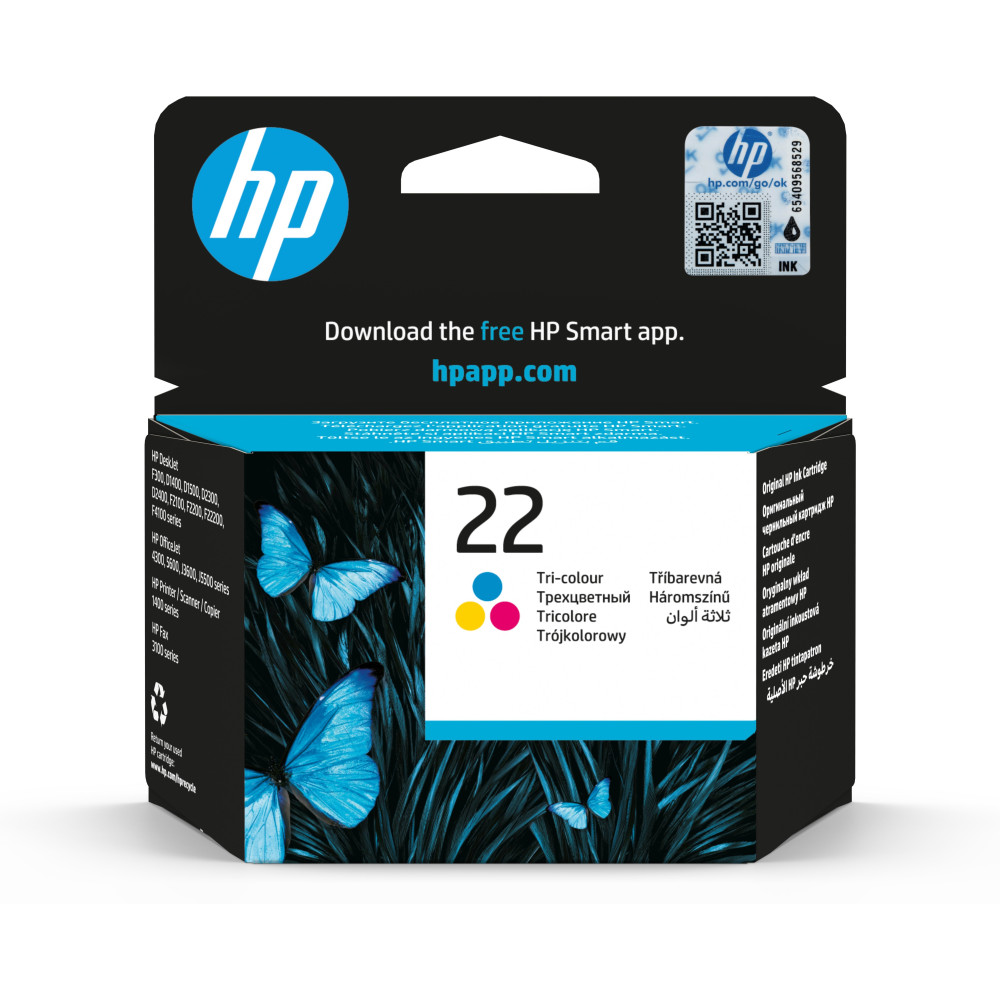 HP Cartuccia originale inchiostro tricromia 22 HP Cartuccia originale inchiostro tricromia 22