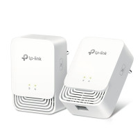 TP-LINK G.hn1200 Powerline Kit, 607 Mbit/s, Ethernet Gigabit, 10,100,1000 Mbit/s, HomePlug AV2, 300 m, Bianco