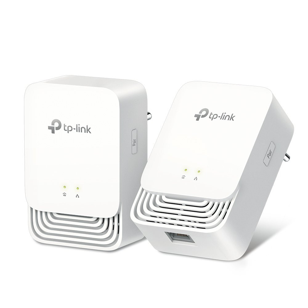 TP-LINK G.hn1200 Powerline Kit, 607 Mbit/s, Ethernet Gigabit, 10,100,1000 Mbit/s, HomePlug AV2, 300 m, Bianco