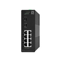 LevelOne Hilbert 10-Port Switch Industriale Gigabit Smart Lite, 8 x Gigabit RJ45, 2 x Gigabit SFP, Gestito, L2, Gigabit Ethernet