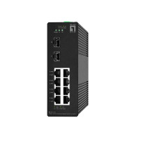LevelOne Hilbert 10-Port Switch Industriale Gigabit Smart Lite, 8 x Gigabit RJ45, 2 x Gigabit SFP, Gestito, L2, Gigabit Ethernet