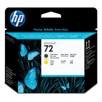 HP Testina di stampa nero opaco e giallo 72