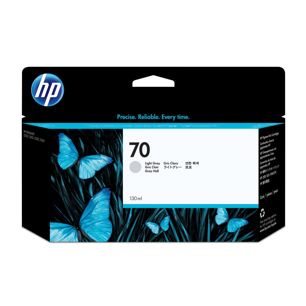 HP Cartuccia inchiostro grigio chiaro DesignJet 70, 130 ml HP Cartuccia inchiostro grigio chiaro DesignJet 70, 130 ml