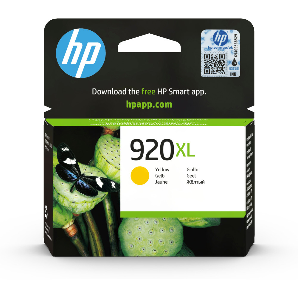 HP Cartuccia originale inchiostro giallo ad alta capacità 920XL HP Cartuccia originale inchiostro giallo ad alta capacità 920XL