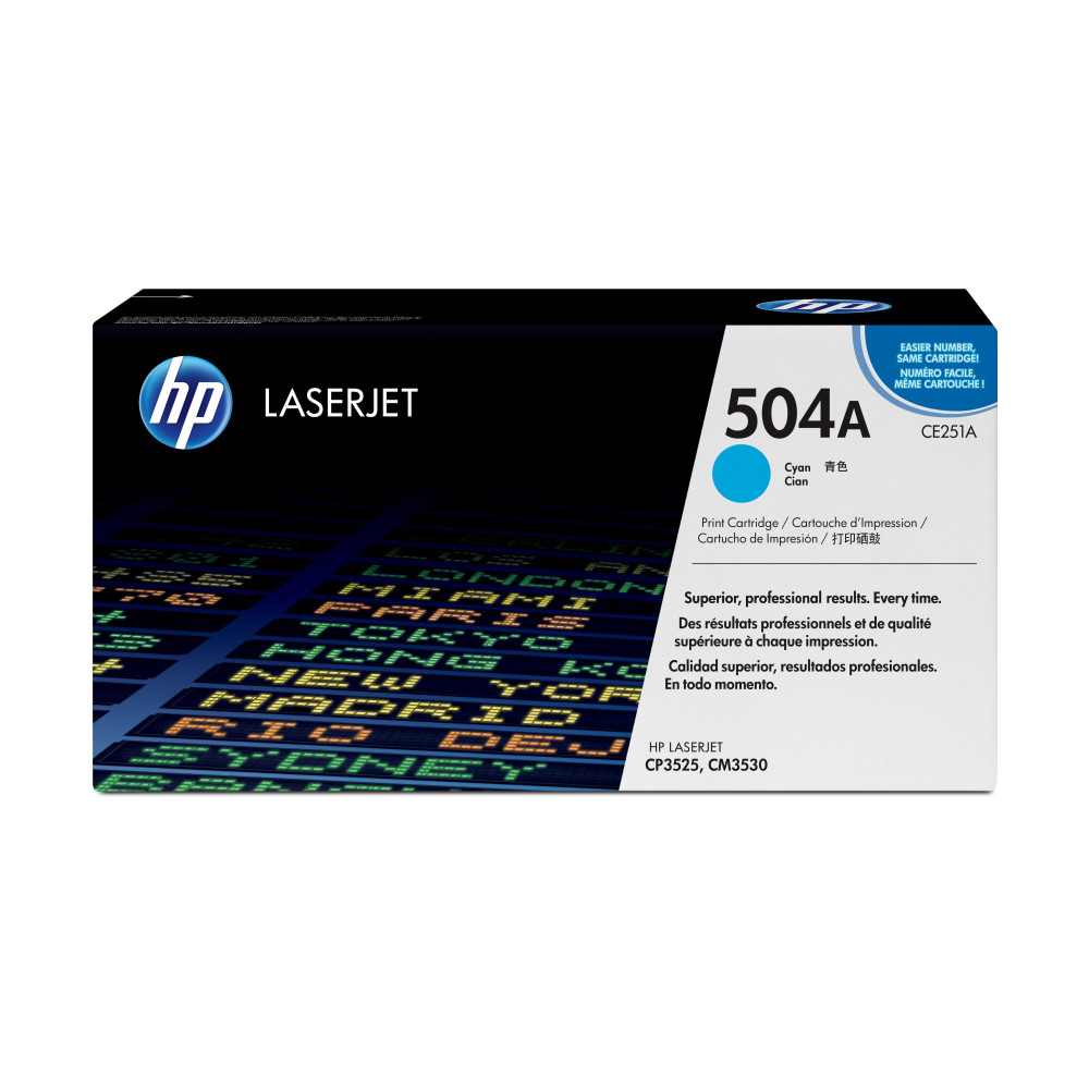 HP Cartuccia Toner originale ciano LaserJet 504A HP Cartuccia Toner originale ciano LaserJet 504A