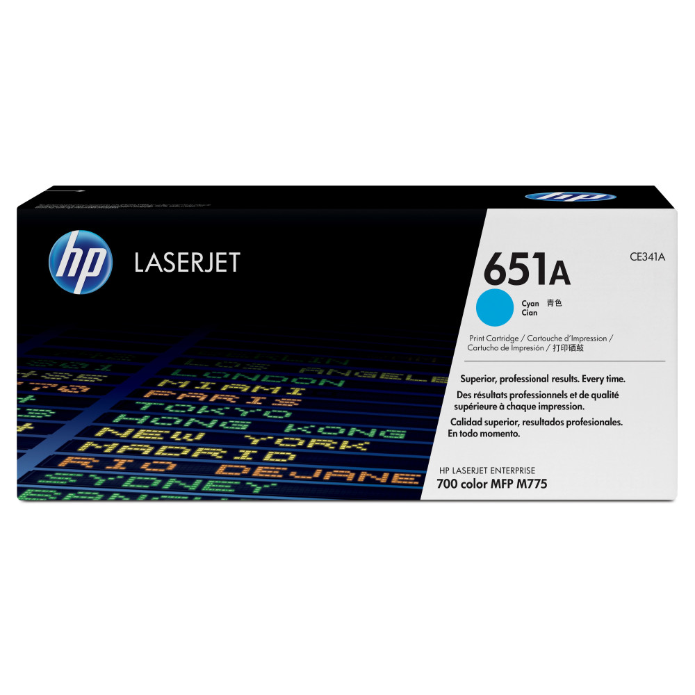 HP Cartuccia Toner originale ciano LaserJet 651A HP Cartuccia Toner originale ciano LaserJet 651A