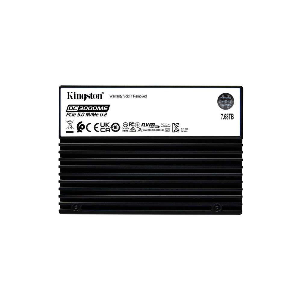 Kingston DC3000ME - SSD - Aziendale - crittografato - 7,68 TB - interno - 2,5" (6,4 cm)