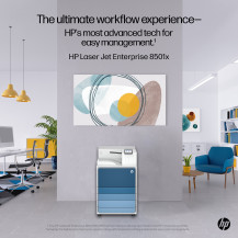 HP LaserJet Enterprise 8501x - Stampante - n/c (probabilmente si riferisce a "nero e bianco" o "software")
