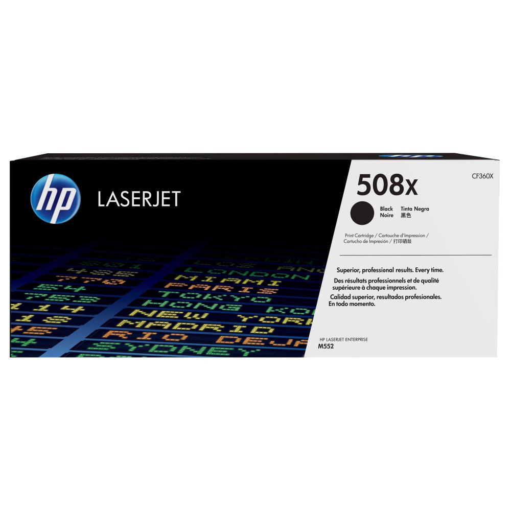 HP Cartuccia Toner originale nero ad alta capacità LaserJet 508X HP Cartuccia Toner originale nero ad alta capacità LaserJet 508X