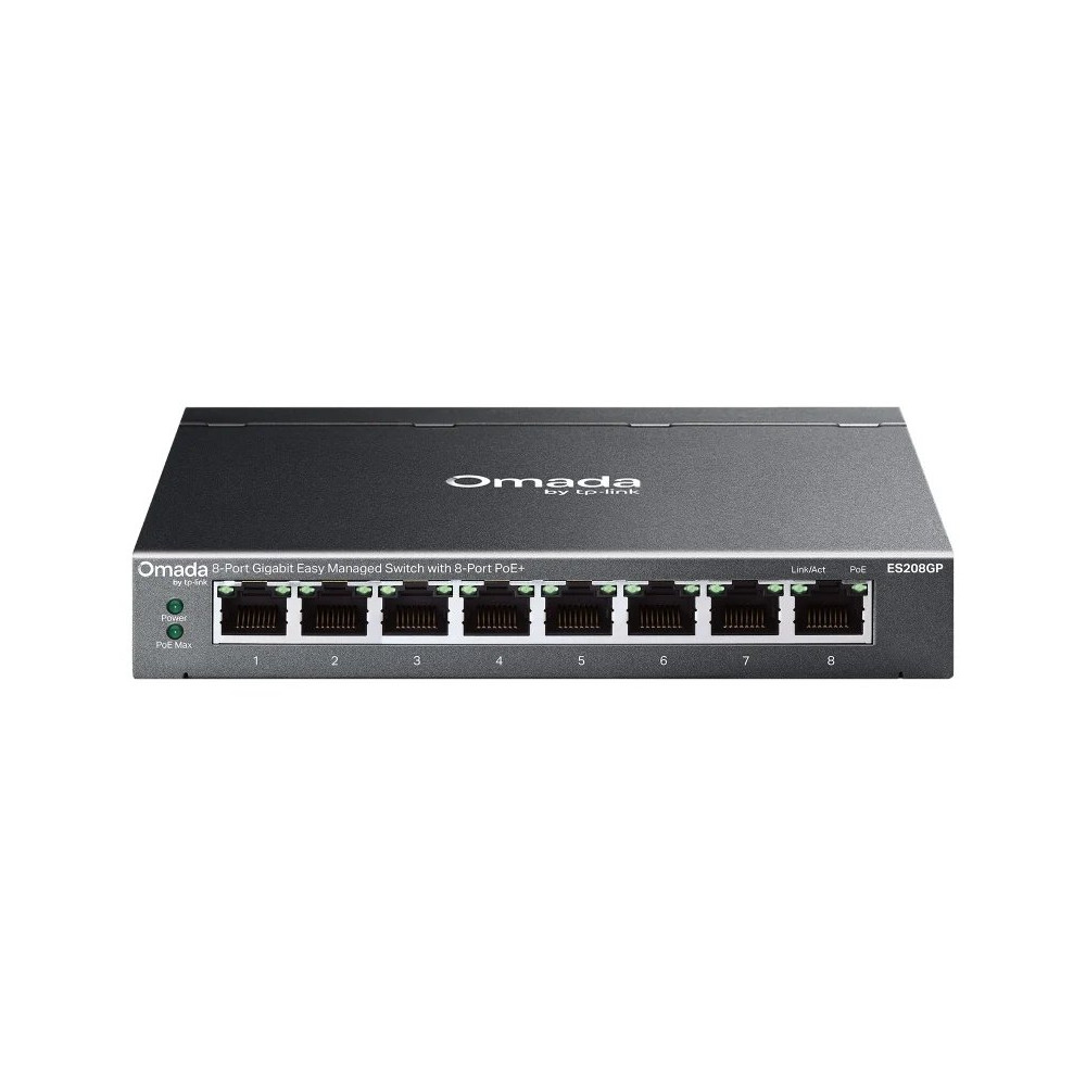 TP-LINK Omada ES208GP V1 - Switch - gestito - 8 x 10/100/1000 (PoE+)