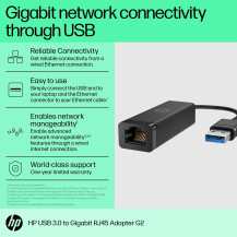 HP USB 3.0 a RJ45 Adattatore G2 - Adattatore di rete