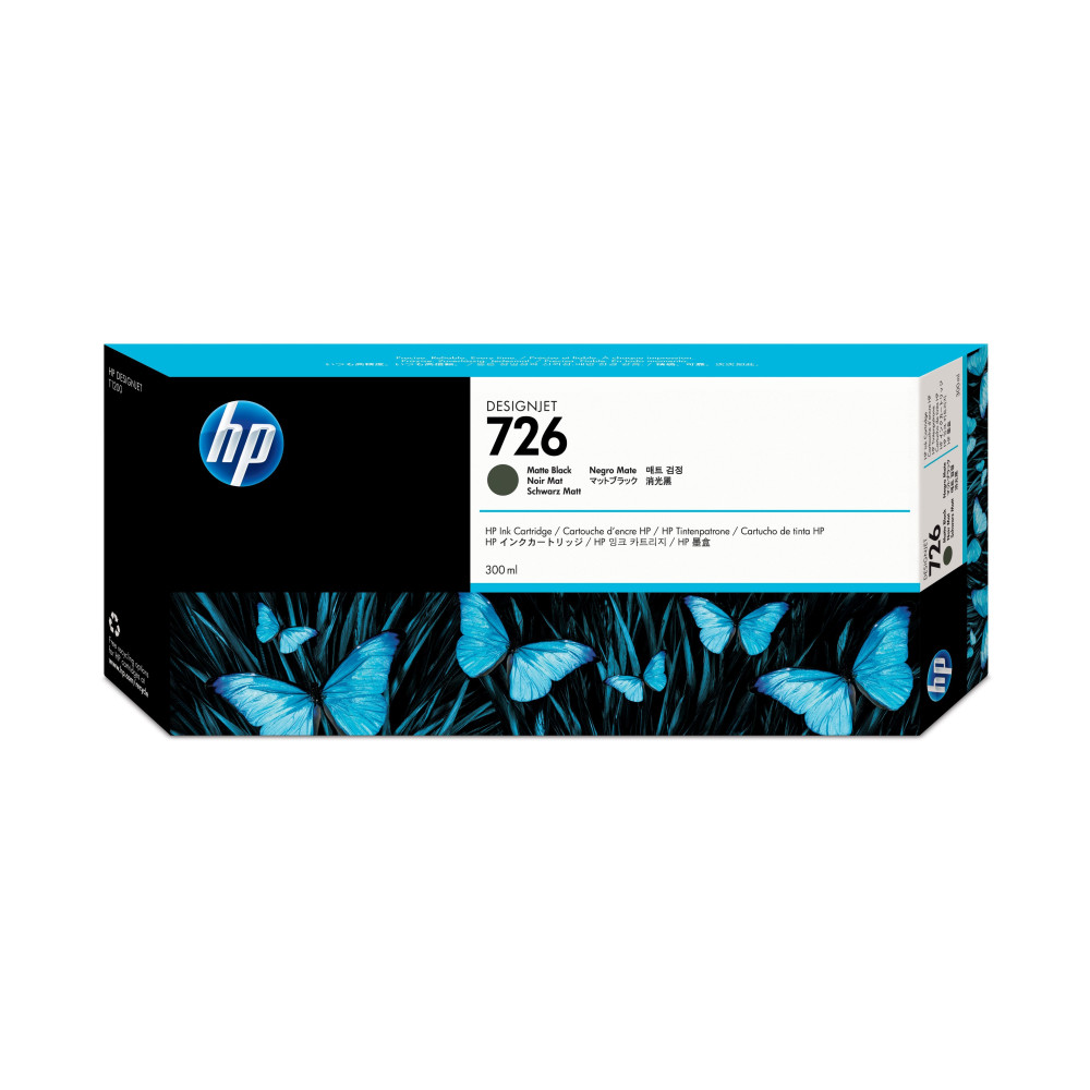 HP Cartuccia inchiostro nero opaco Designjet 726, 300 ml HP Cartuccia inchiostro nero opaco Designjet 726, 300 ml