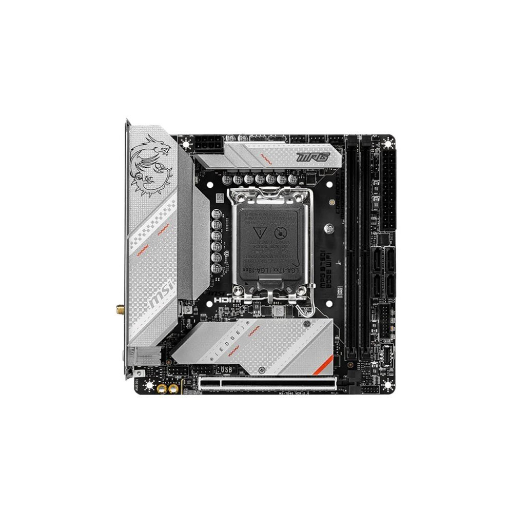 MSI MPG B760I EDGE WIFI - Scheda Madre - Mini-ITX - Socket LGA1700 - Chipset B760 - USB 3.2 Gen 2, USB 3.2 Gen 1, USB-C 3.2 Gen2
