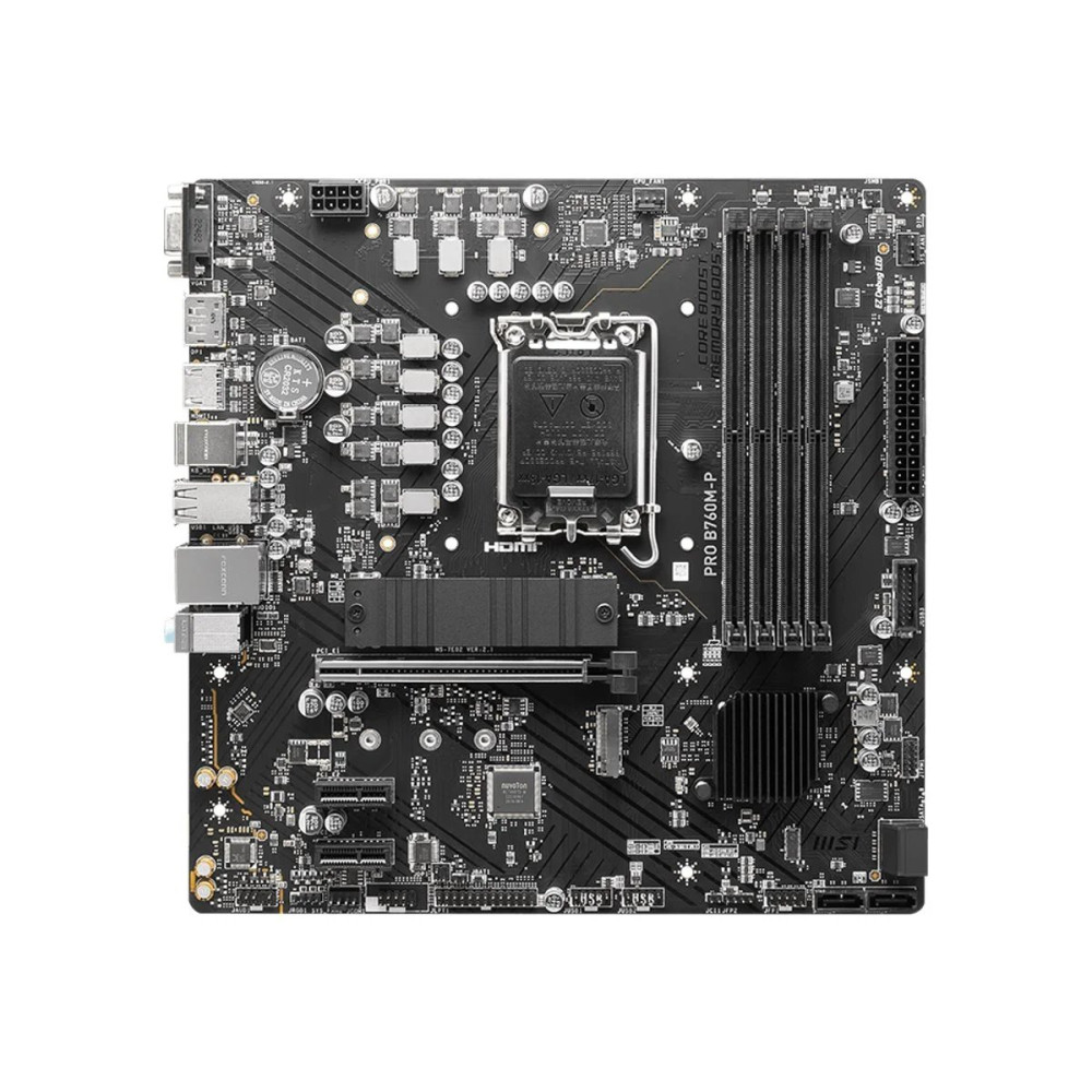 MSI PRO B760M-P - Scheda Madre - micro ATX - Socket LGA1700 - Chipsosteggiante B760 - USB 3.2 Gen 1, USB-C 3.2 Gen2 - LAN Gigabi