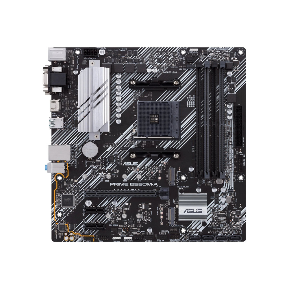 ASUS PRIME B550M-A - Scheda Madre - micro ATX - Socket AM4 - Chipset AMD B550 - USB 3.2 Gen 1, USB 3.2 Gen 2 - LAN Gigabit - Gra