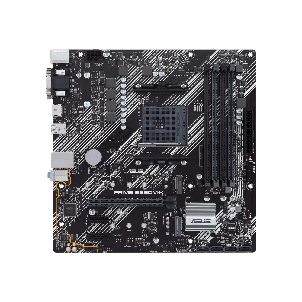 ASUS PRIME B550M-K - Scheda Madre - micro ATX - Socket AM4 - Chips AMD B550 - USB 3.2 Gen 1, USB 3.2 Gen 2 - LAN Gigabit - Grafi