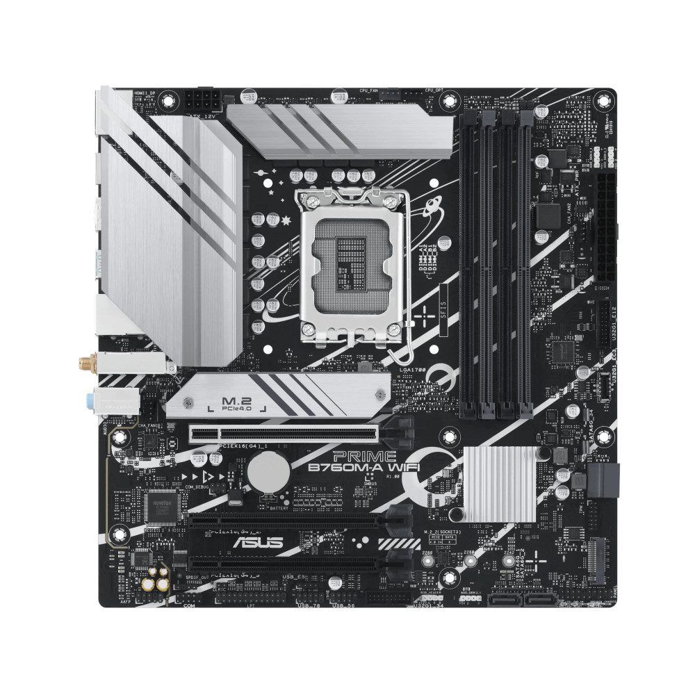 ASUS PRIME B760M-A WIFI - Scheda Madre - micro ATX - Socket LGA1700 - Chips Intel B760 - USB 3.2 Gen 1, USB 3.2 Gen 2, USB-C 3.2