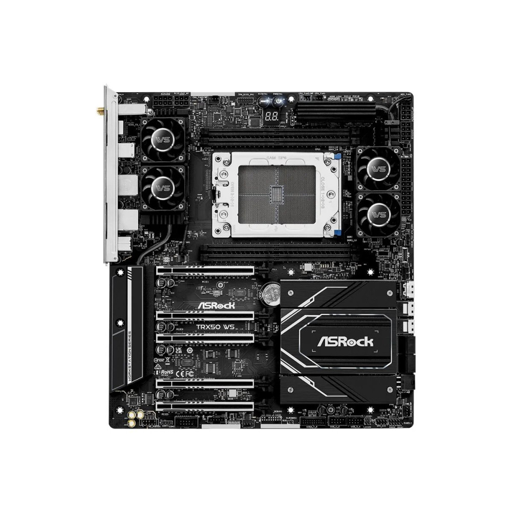 ASRock TRX50 WS -scheda madre- E-ATX - Socket sTR5 - Chipschetino AMD TRX50 - USB4, USB-C 3.2 Gen 2x2, USB 3.2 Gen 2, USB 3.2 Ge