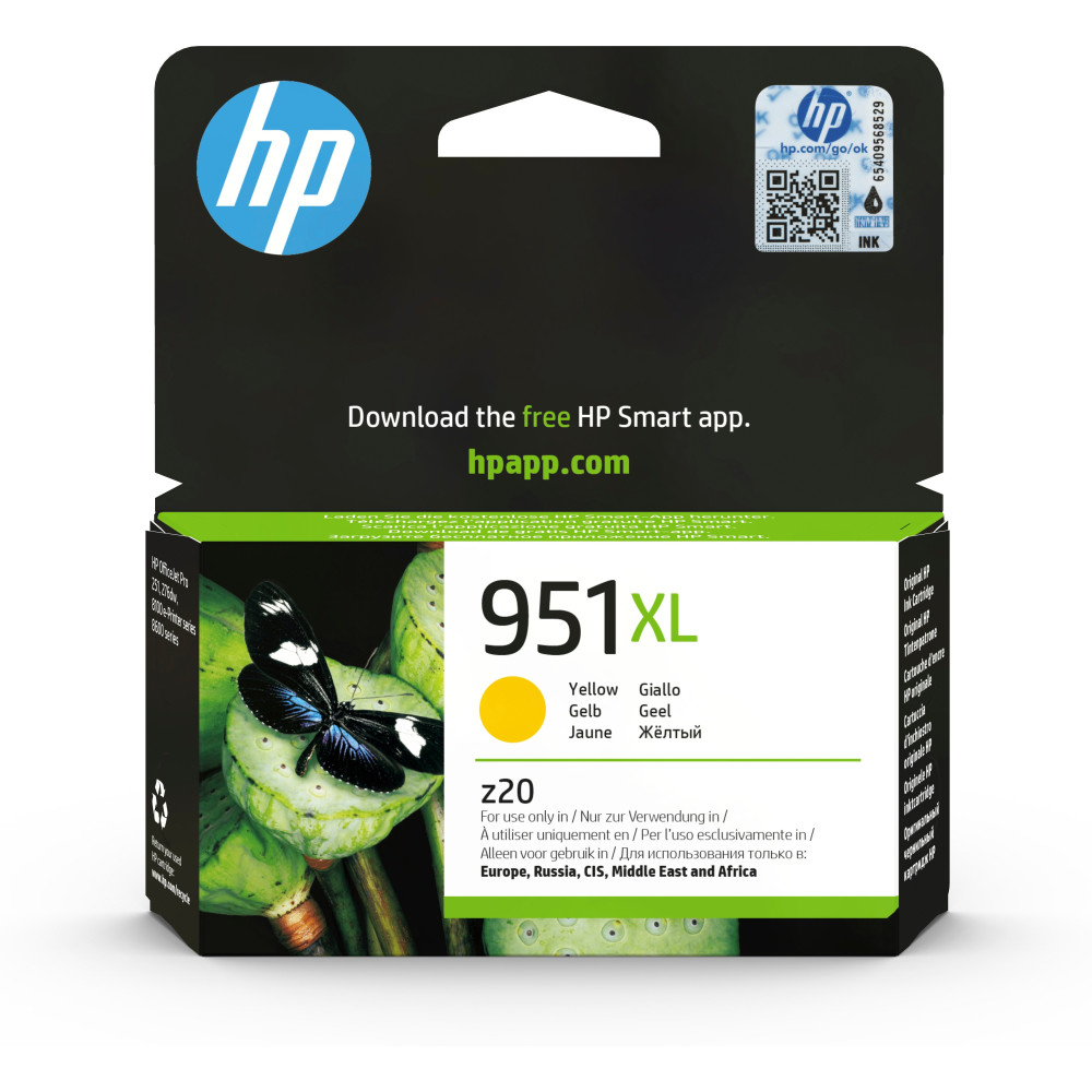 HP Cartuccia originale inchiostro giallo ad alta capacità 951XL HP Cartuccia originale inchiostro giallo ad alta capacità 951XL