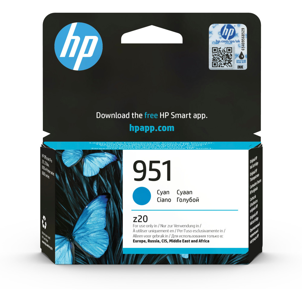 HP Cartuccia originale inchiostro ciano 951 HP Cartuccia originale inchiostro ciano 951