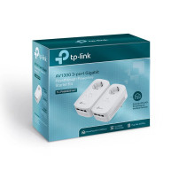 TP-LINK AV1200 - Powerline-Adapter 3-Port-Switch - 1GbE, HomePlug AV (HPAV)