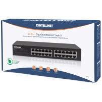 Intellinet 24-Port Gigabit Ethernet Switch, 24 x porte 10/100/1000 Mbit/s RJ45, IEEE 802.3az (Energy Efficient Ethernet)