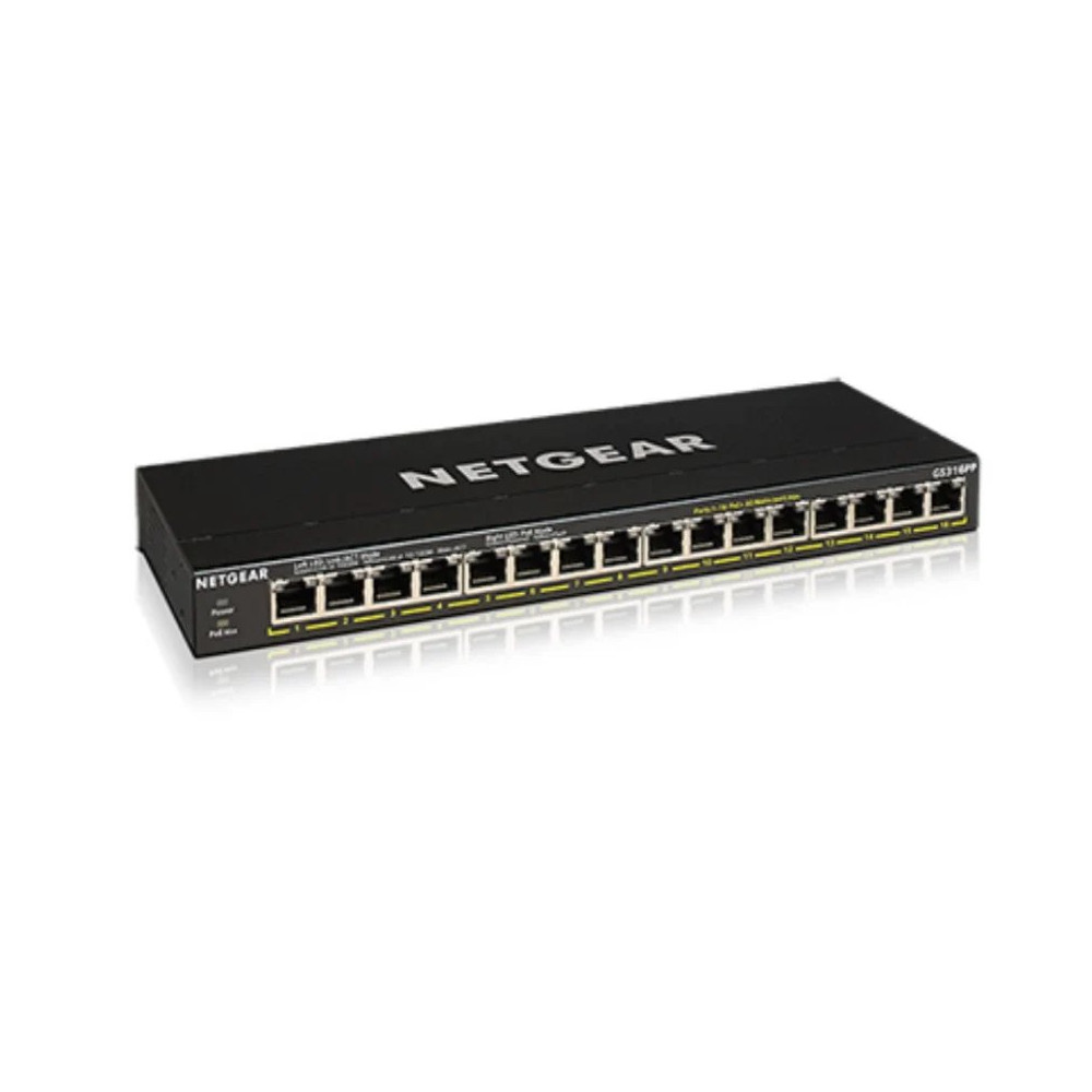 Netgear GS316PP - Switch - non gestito - 16 x 10/100/1000 (PoE+)