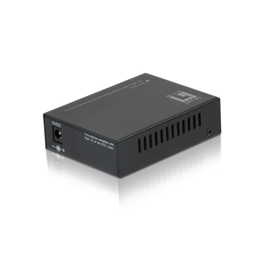 LevelOne GVT-2010 - Convertitore media - LAN 100Mb - 10Base-T, 100Base-TX, 1000Base-T, 1000Base-X - RJ-45 / SFP (mini-GBIC)