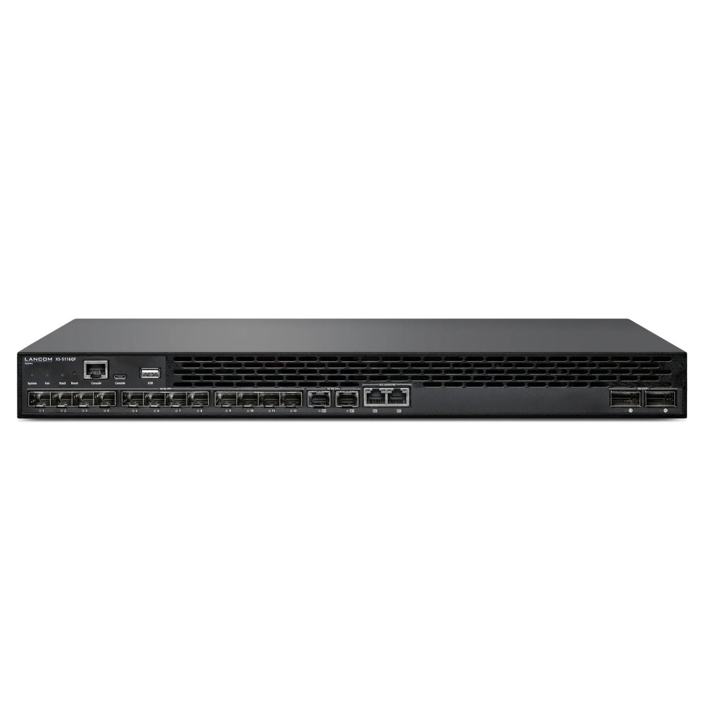 LANCOM XS-5116QF - Switch - L3 - gestito - 12 x 1 Gigabit / 10 Gigabit SFP+ + 2 x Combo 1/2.5/5/10 Gigabit Ethernet / 1/10 Gigab
