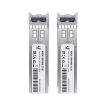 Ubiquiti UACC-OM-MM-1G-D - Modulo Trasmettitore SFP (Mini-GBIC) - 1GbE - LC Multi-Mode - fino a 550 m - 850 nm (pacchetto con 2)