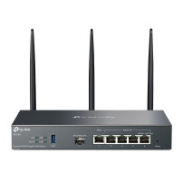 TP-LINK Omada ER706W, Dual-Band (2,4 GHz/5 GHz), Ethernet/LAN, Nero, Router da scrivania/piolo