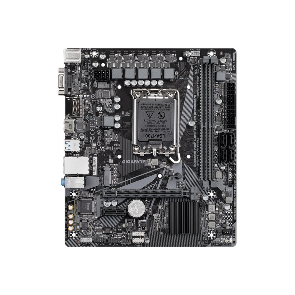Gigabyte H610M H V3 DDR4 - 1.0 - scheda madre - micro ATX - supporto LGA1700 - chip H610 - USB 3.2 Gen 1 - LAN Gigabit - grafica