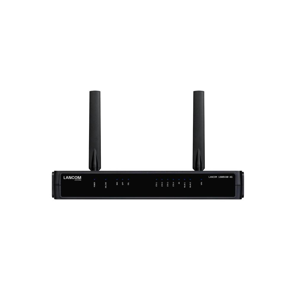 Lancom 1800VAW-4G (EU), Nero, DSL, LAN, Prestazioni, WAN, WLAN, 1 ventilatore, Esterno, SMA, 2 dBi