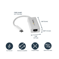 StarTech.com Startech Adattatore da USB-C a Gigabit - Thunderbolt
