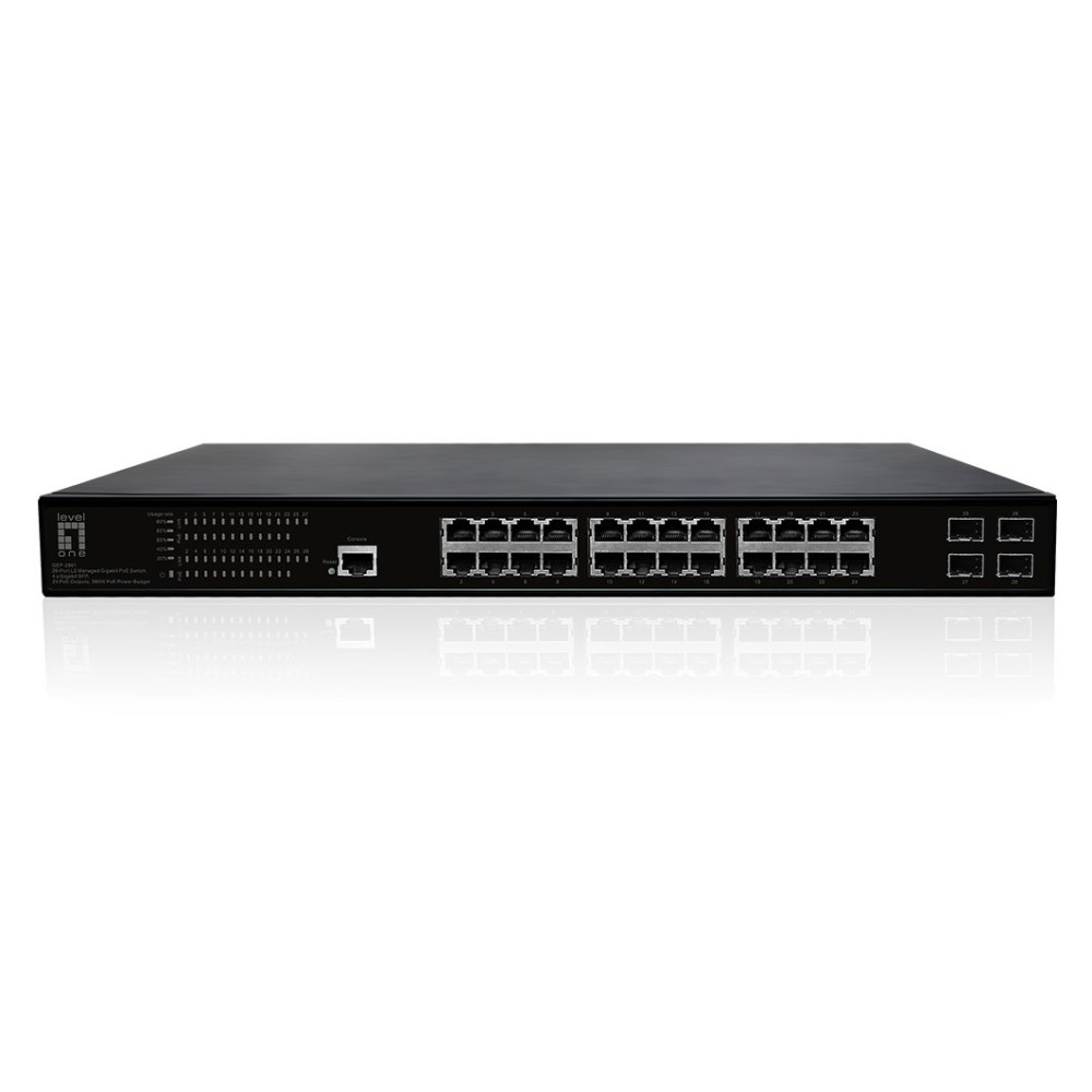 LevelOne GEP-2861 - Switch - gestito - 24 x 10/100/1000 (PoE+)